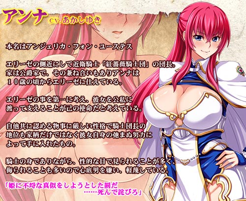 王女＆女騎士Ｗド下品露出～恥辱の見世物奴隷～：キャラクター