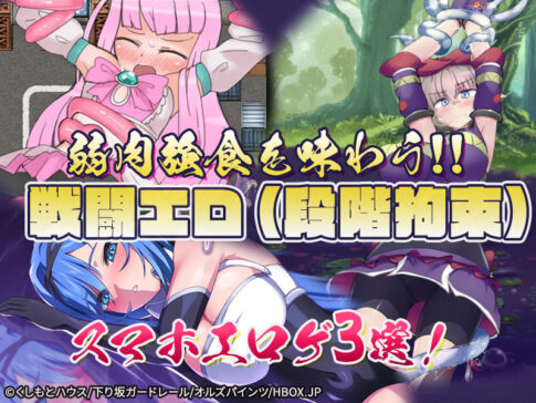 隙だらけの女の子を●したい！弱肉強食を味わう戦闘エロ（段階拘束）3選！【iPhone対応】