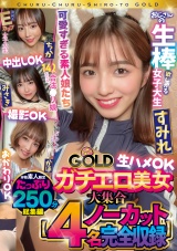 チュルチュル素人GOLD ガチエロ美女大集合 ちか・みさき・すみれ・かほ 生ハメOK・中出しOK・撮影OK・おかわりOK【4名ノーカット総集編】 パッケージ画像