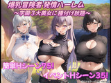 爆乳冒険者発情ハーレム～学園3大美女に種付け放題～ パッケージ画像表