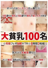 大貧乳100名 ☆究極フェチ秘蔵VTR☆ 8時間2枚組 パッケージ画像
